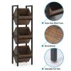 Rustic Farmhouse Industrial 3 Bin 36 Bottle Wine Rack Storage Display Shelf