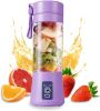 Portable 6 Blender; Personal Size Blender Juicer Cup; Smoothies and Shakes Blender; Handheld Fruit Machine; Blender Mixer Home - purple