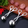 2PCS Small Meatball Maker Homemade Lean Meatball Tool Geometric Shape Steel Maker Barbecue Hot Pot Bean Curd - as pic