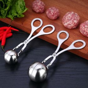 2PCS Small Meatball Maker Homemade Lean Meatball Tool Geometric Shape Steel Maker Barbecue Hot Pot Bean Curd - as pic