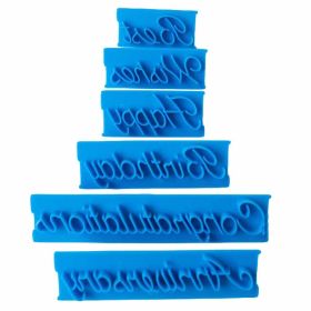 Wishes Stamp Decorating Letters Sugar Craft Set Cookie Cutter Cake Fondant Sugar Craft Pastry Bakeware Decoration - Default