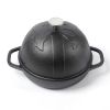 HAWOK Cast Iron Bread Cloche, Dia.7.8inch/20cm, Sourdough Baking Pan Pre-seasoned Black - 1