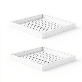 Pull Out Cabinet Organizer, 2 Pack Expandable Width (12.2"-18.9"), 20.47" Deep Pull Out Drawers for Cabinets