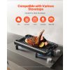 Reversible Grill/Griddle, 14x8.5 inch Pre-Seasoned Cast Iron Griddle, Portable Rectangular Pan with Handle, Family Cookware for Indoor/Outdoor Stove T