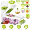 12 In 1 Vegetable Chopper with Container Kitchen Food Slicer Dicer Grater Peeler Egg Separator Hand Protector for Onion Salad Potato GPCT2055Pro - Pro
