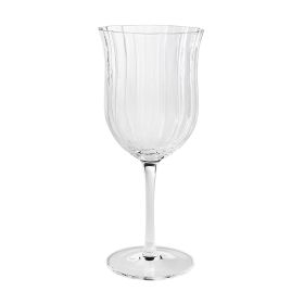Colette 13-Ounce Scalloped White Wine Glass, Clear - 1 Pack
