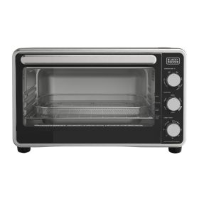 Crisp 'N Bake PRO 6-Slice Air Fryer Toaster Oven with Basket, Pan, Rack Tray, Stainless Steel - 1 Pack