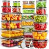 52 PCS Food Storage Containers with Lids Airtight (26 Lids 26 Containers)