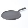 HAWOK Cast Iron Round Griddle, Pre-seasoned Comal Pan, 9.5" Crepe Maker Pan - 1
