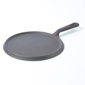 HAWOK Cast Iron Round Griddle, Pre-seasoned Comal Pan, 9.5" Crepe Maker Pan - 1