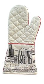 Embroidered Denver Skyline Oven Mitten - Default Title