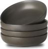 Stoneware Pasta Bowls, 34 oz Large Salad Bowl Set of 4, Ceramic Serving Bowls for Ramen, Pasta, Fruit, Cereal, Dinner, Wide and Shallow Bowls, Microwa