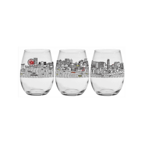 Chicago Stemless Wine Glasses set of 4
