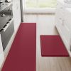 Kitchen Mats, 2PCS Kitchen Rugs, Cushioned Anti Fatigue Kitchen Mats for Floor, Non-Slip Standing Desk Mat, Waterproof Kitchen Rug Set for Kitchen, Fl