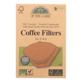 If You Care Coffee Filters - Brown - Cone - Number 6 - 100 Count - Default