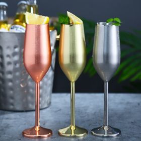 Happiest Hours Cocktail Glasses Let The Party Begin - Copperish Champagne Flute  Pair