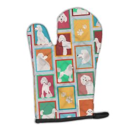 Lots of White Standard Poodle Oven Mitt Heat Resistant Thick Oven Mitt for Hot Pans and Oven, Kitchen Mitt Protect Hands, Cooking Baking Glove - Defau