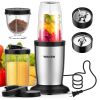 TENKER 850W Personal Blender with Cups for Shakes and Smoothies Meat Fruit Grinding Chopping Blending - Silver+Black