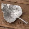 Tin Leaf Tea Strainer Handmade Patterned Tea Infuser Chinese Style Tea Strainer Tea Filter Kung Fu Tea Accessory,Silver - Default