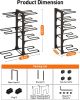 Pots and Pans Organizer under Cabinet, 20.8" Height Heavy Duty 120LBS Pots Pans Organizer Rack for Cabinet 8-Tier Adjustable for Big Stockpots, Dutch