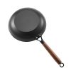 Cast Iron Skillet, 3-Piece Frying Pan Set (8, 10, 12 in), Nonstick Skillets with Detachable Wood Handle, Pre-Seasoned Chef's Pan, Kitchen Cookware for