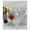 Diamond Cut Plastic Wine Glasses Set of 4 (12oz), BPA Free Acrylic Wine Glass Set, Unbreakable Red Wine Glasses, White Wine Glasses - as Pic