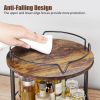 Lazy Susan Wood Rotating Spice Rack 12" 2-Tier for Kitchen - 1 Pack