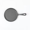 HAWOK 4 Pcs Cast Iron Mini Griddle, 6.3''Round Cast Iron Griddle Pan, Pre-seasoned Oven Safe Cookware for Camping, Indoor and Outdoor Use, Black - 1