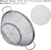3 Pack 18/8 Stainless Steel Colander Sieves(5-Quart, 4-Quart and 3-Quart), Mesh Strainer - 1 Pack