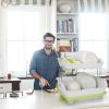 2-Tier Dish Drying Rack Cutlery Drainer Holder Kitchen Organizer Storage Shelf - Green & White