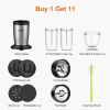 TENKER 850W Personal Blender with Cups for Shakes and Smoothies Meat Fruit Grinding Chopping Blending - Silver+Black