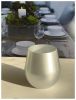 Metallic Silver Color Plastic Wine Glasses Set of 4 (18oz), BPA Free Acrylic Wine Glass Set, Unbreakable Red Wine Glasses, White Wine Glasses - as Pic