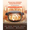 Cast Iron Dutch Oven, 2-in-1 Pre-Seasoned Pot with Skillet Lid, 5QT Cookware Pan with Proofing Basket, Bread Baking Accessories, Bread-Oven Compatible