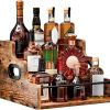 Modern Farmhouse Bar Cabinet with Wine Rack, Multi Tier Storage Organizer for Wine Bottles, Liquor, Coffee Syrups and Kitchen Supplies, Space Saving H