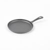 HAWOK 4 Pcs Cast Iron Mini Griddle, 6.3''Round Cast Iron Griddle Pan, Pre-seasoned Oven Safe Cookware for Camping, Indoor and Outdoor Use, Black - 1