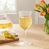 Colette 13-Ounce Scalloped White Wine Glass, Clear - 1 Pack