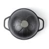 HAWOK Cast Iron Bread Cloche, Dia.7.8inch/20cm, Sourdough Baking Pan Pre-seasoned Black - 1