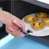 1pc Stainless Steel Gripper Clip; Bowl Plate Pot Pan Dish Clip; Foldable Anti-scalding Tray-lifter Pot Holder Kitchen Tool - Pink - Tray