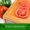 Bamboo Cutting Board with Food Containers, Wooden Chopping Board with Storage Trays, Cheese Grater and Juice Groove for Meat, Vegetables and Kitchen F