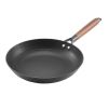 Cast Iron Skillet, 3-Piece Frying Pan Set (8, 10, 12 in), Nonstick Skillets with Detachable Wood Handle, Pre-Seasoned Chef's Pan, Kitchen Cookware for
