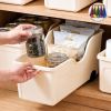 3 Pack Rolling Storage Bins with Wheels, Large Plastic Storage Containers for Kitchen, Pantry, Bathroom and Closet Organization, Stackable Organizer B