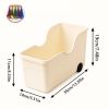 3 Pack Rolling Storage Bins with Wheels, Large Plastic Storage Containers for Kitchen, Pantry, Bathroom and Closet Organization, Stackable Organizer B