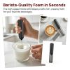 Electric coffee frother, electric household storage milk mixer, frother - black