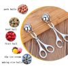 2PCS Small Meatball Maker Homemade Lean Meatball Tool Geometric Shape Steel Maker Barbecue Hot Pot Bean Curd - as pic