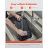 Reversible Grill/Griddle, 14x8.5 inch Pre-Seasoned Cast Iron Griddle, Portable Rectangular Pan with Handle, Family Cookware for Indoor/Outdoor Stove T