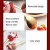 6pcs /Pack Christmas Cartoon Shape Stainless Steel Tableware - Gold - Style A Spoon Fork+Green Box