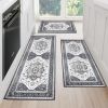 Boho Kitchen Rug Sets 3 Piece with Runner Non Slip Kitchen Rugs and Mats Washable Kitchen Mats for Floor Thick Kitchen Floor Mat Carpet Runner Rugs fo