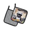 Pug The Chef Pair of Pot Holders Kitchen Heat Resistant Pot Holders Sets Oven Hot Pads for Cooking Baking BBQ, 7 1/2 x 7 1/2 - Default