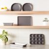 6 Piece Nonstick Carbon Steel Bakeware Set with Cake, Muffin, Cookie, and Loaf Pans, Easy Release, Oven Safe, 16.25 x 11.75 x 6.25 inches - 1 Pack