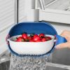 Multi Purpose Vegetables Cutter Slicer Grater Colander Mandoline - Blue